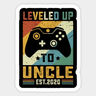 Vintage Leveled Up To Uncle Est.2020 Sticker